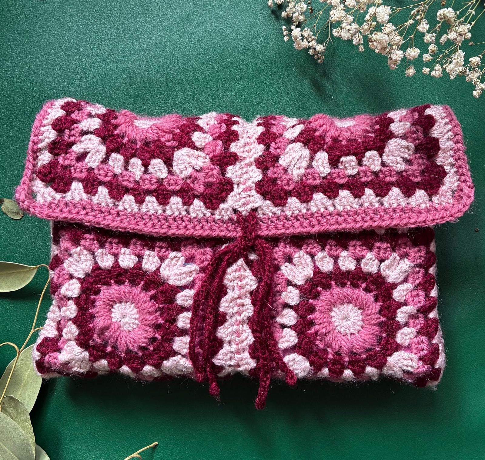 Handmade Sunburst Crochet Book Sleeve - Image 6