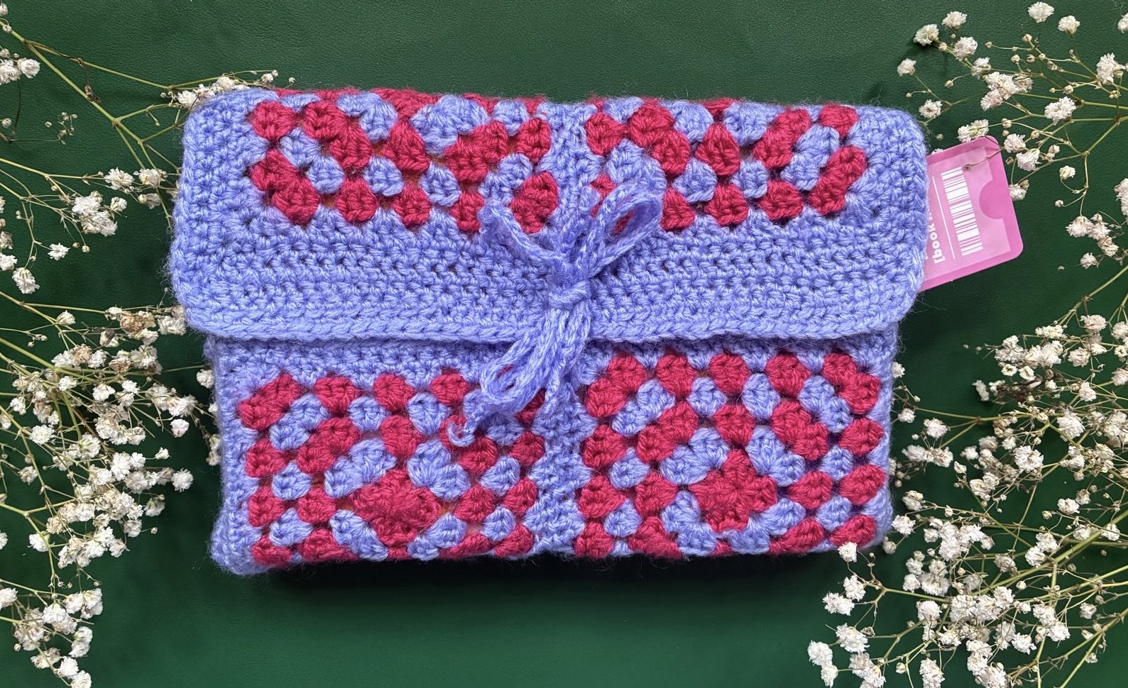 Handmade Classic Granny Square Book Sleeve