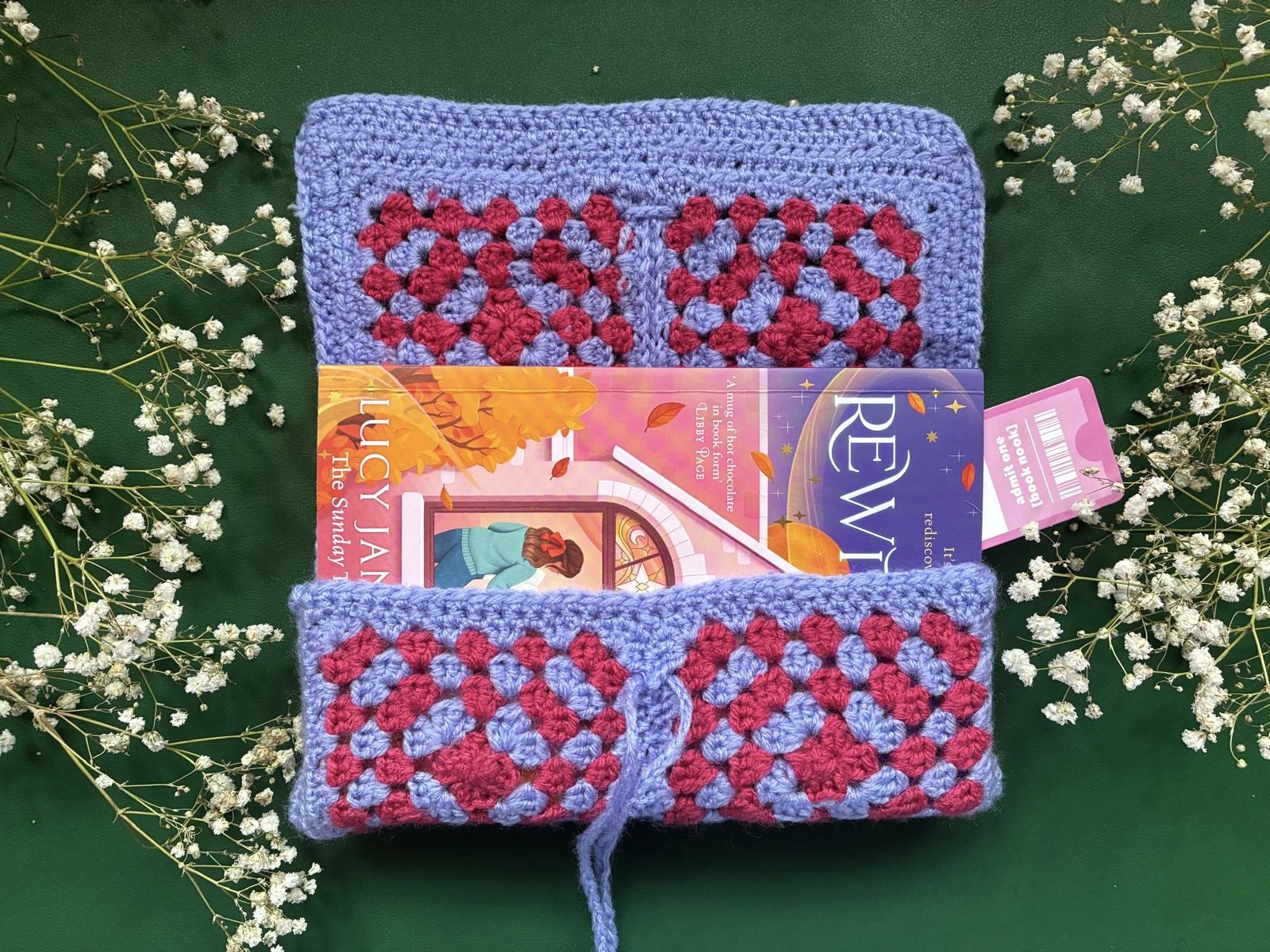 Handmade Classic Granny Square Book Sleeve - Image 4