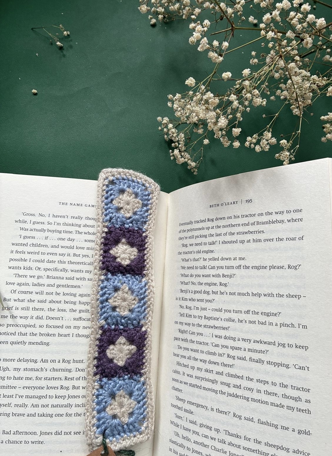 Granny Square Crochet Bookmark