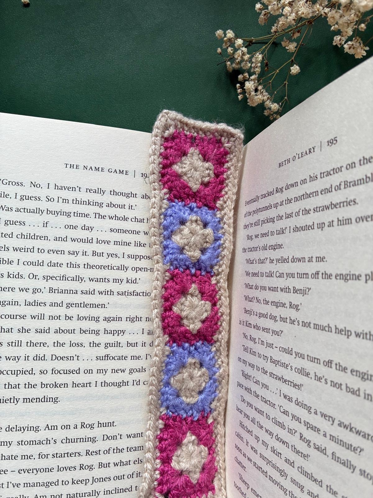Granny Square Crochet Bookmark - Image 4