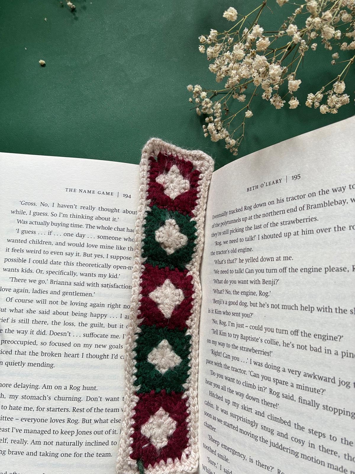Granny Square Crochet Bookmark - Image 3