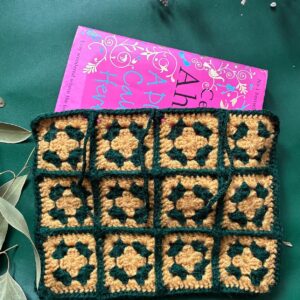Handmade Tiny Granny Squares Book Sleeve
