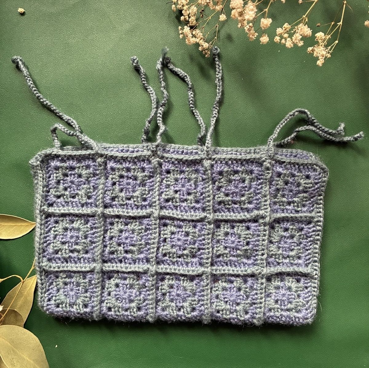 Handmade Tiny Granny Squares Book Sleeve - Image 2