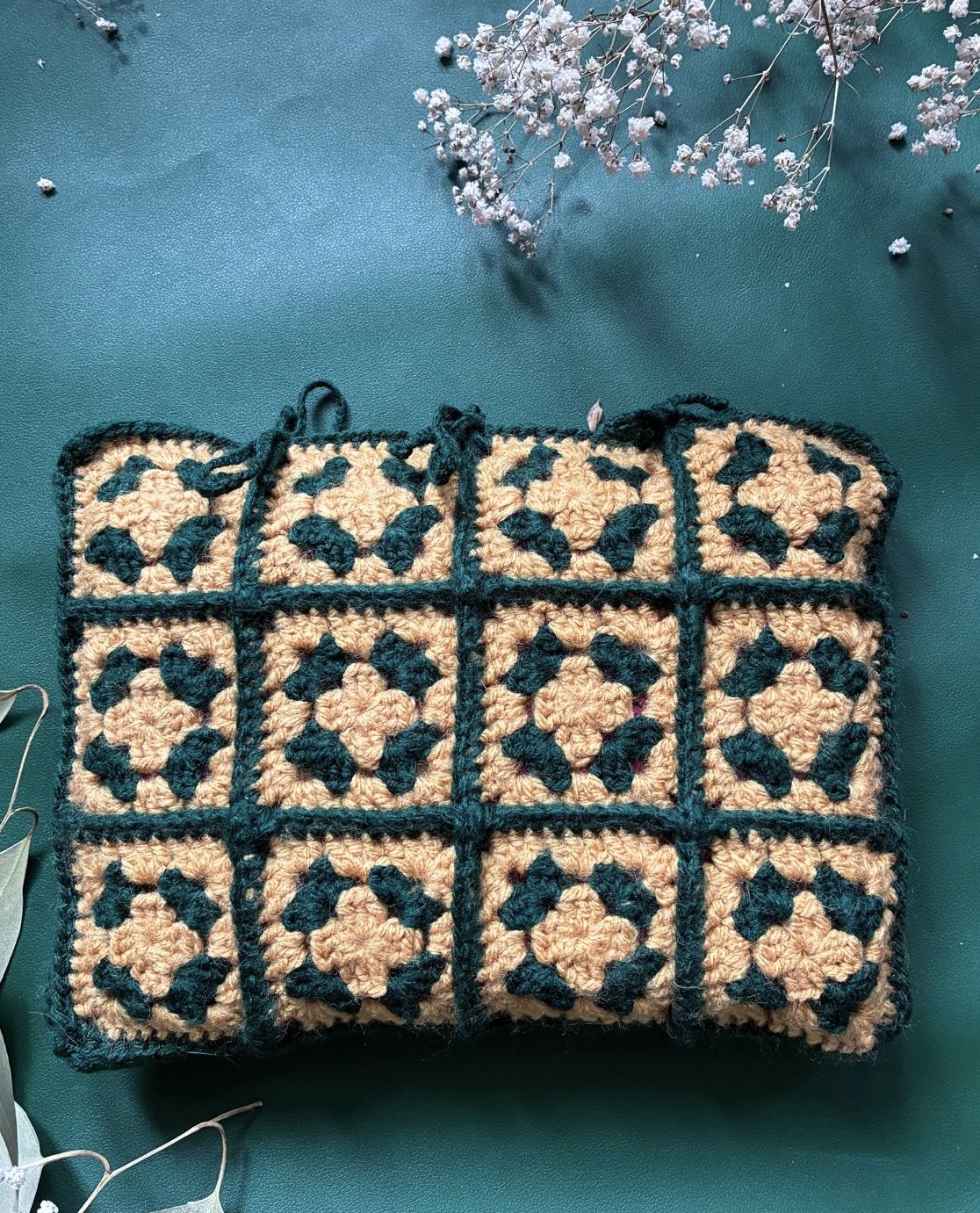 Handmade Tiny Granny Squares Book Sleeve - Image 6