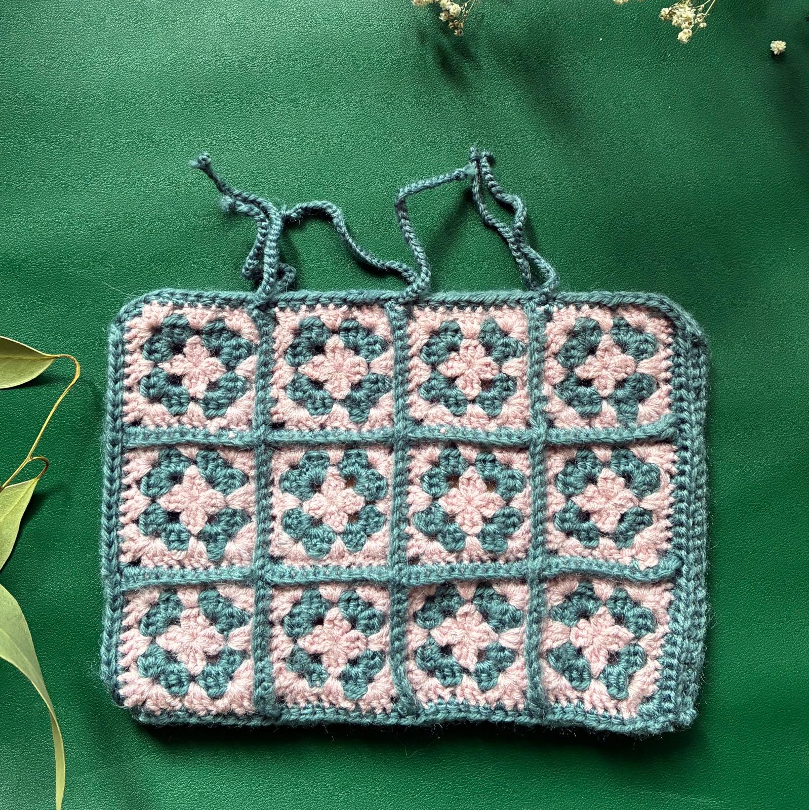 Handmade Tiny Granny Squares Book Sleeve - Image 4