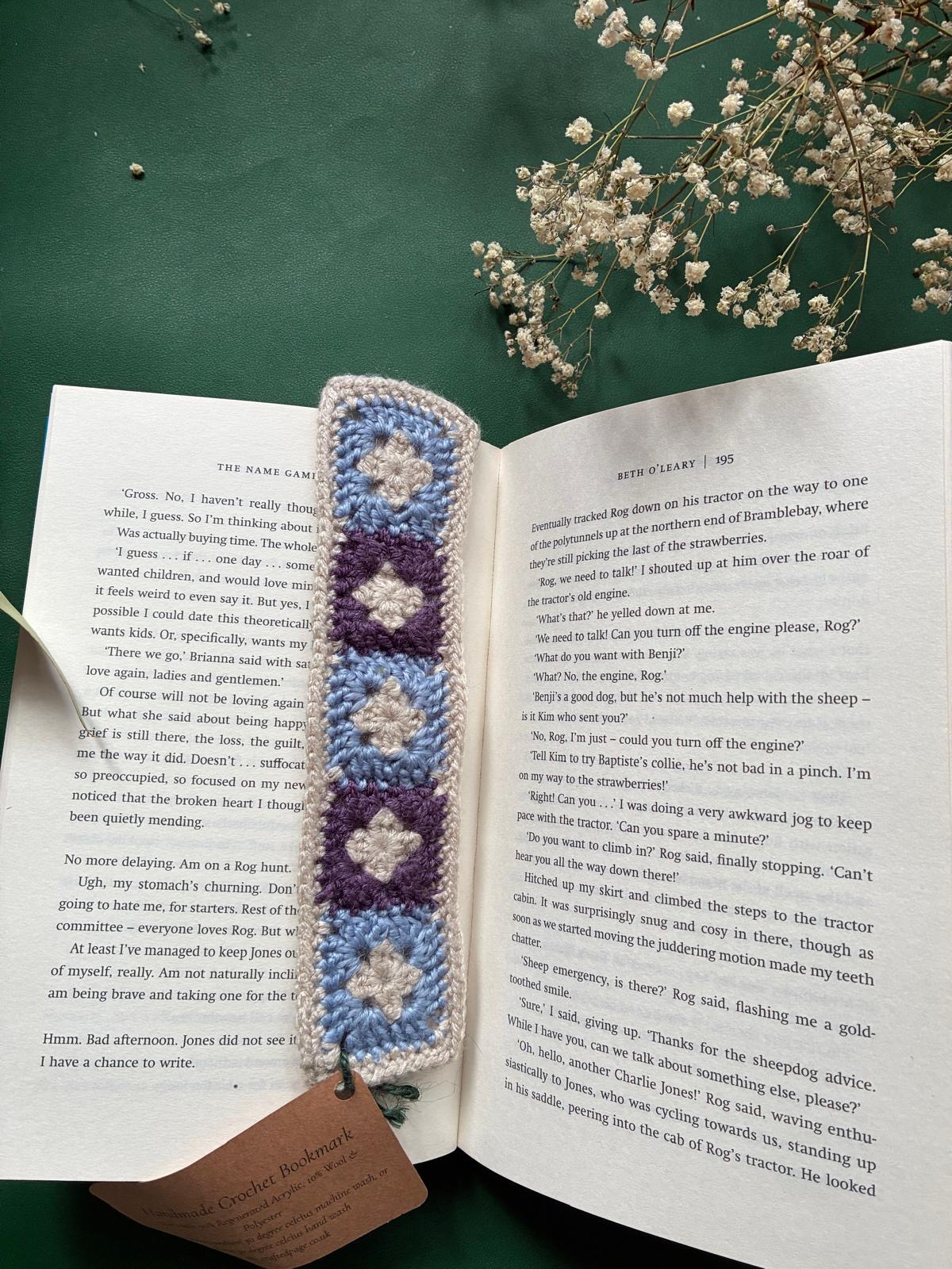 Granny Square Crochet Bookmark - Image 6